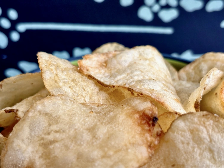 An close up shot of Utz Salt and Malt Vinegar Potato Chips.