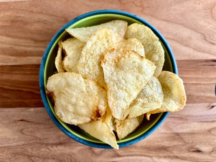 An overhead view of Utz Salt and Malt Vinegar potato chips