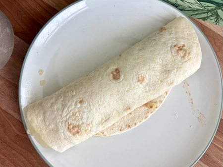 The final form of a loaded crunchwrap