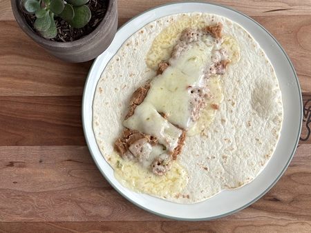 Step 3 for building the Loaded Crunchwrap